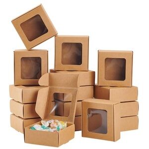 BENECREAT 36 Kraft Paper Gift Boxes 3x3x1.2” – NEW